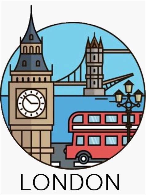 London Cartoon Design Sticker By Julitortellini London Artwork