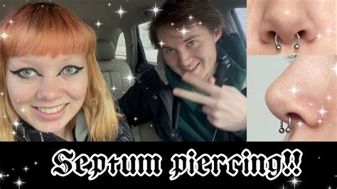Getting My Septum Piercedaftercare Vlog Youtube