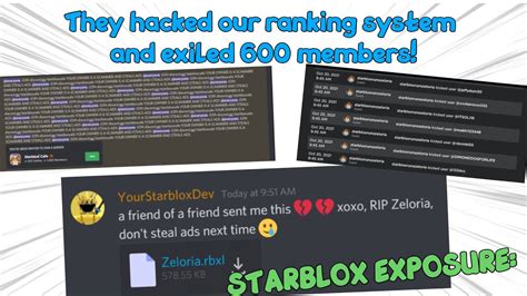 Starblox Owner Exiles 600 Members Starblox Exposed Youtube