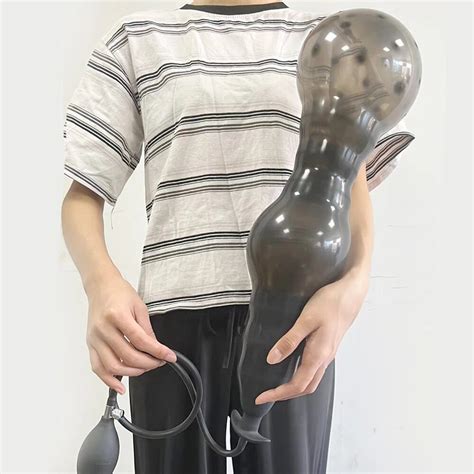 Super Huge Anal Plug Inflatable Buttplug Dildo Fist Strap On Pull Bead