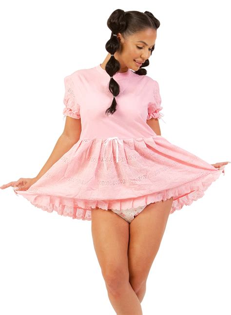 Buy ABDL Supply Pink Baby Doll Dress Peek A Boo Diaper Dress Online