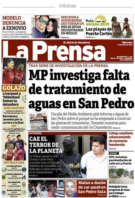 La Prensa Honduras Miércoles 10 De Abril De 2019 Infobae