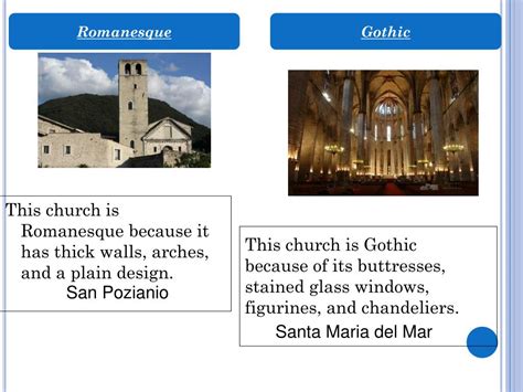 Ppt Romanesque Vs Gothic Churches And Cathedrals Powerpoint