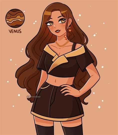 𝑭𝒂𝒍𝒊𝒏𝒆 𝑺𝒂𝒏 ☾s Instagram Post Drawing Planets As Girls 28 Venus