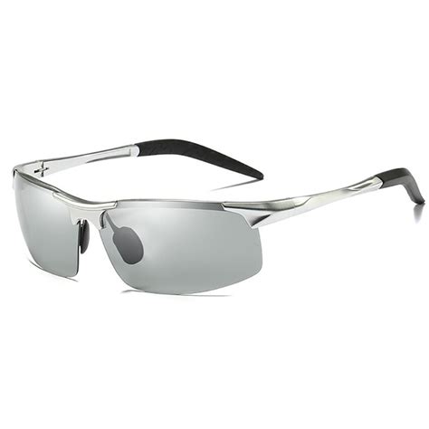 Aluminium Photochromic Polarized Sunglasses Mens Transition Lens Day Night Visio Sunglasses