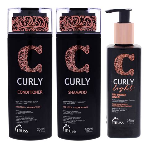 Truss Curly Shampoo And Conditioner And Light Cream Kit