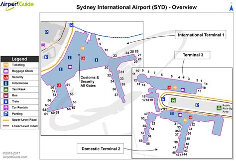 Sydney International Airport Map Map Sydney Airport Australia
