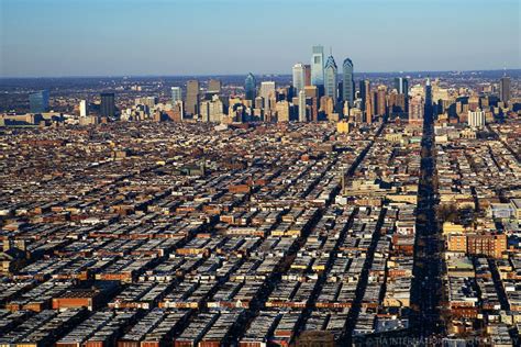 Aerial View South Philadelphia And Skyline Tia