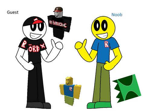 Roblox Noob And Guest By Flamerose97 On Deviantart