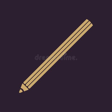 The Pencil Icon Pencil Symbol Stock Vector Illustration Of Flat