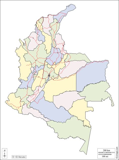 Mapa Politico Mudo De Colombia Mapa De Colombia Político Regiones