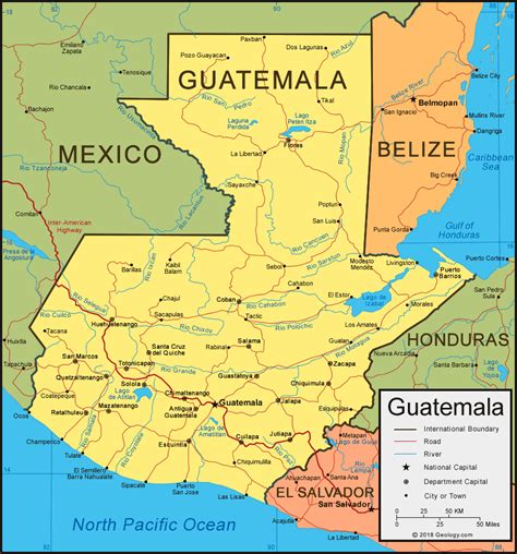 Physical Maps Of Guatemala