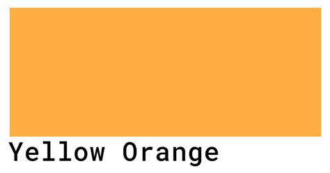 Yellow Orange Color Codes The Hex Rgb And Cmyk Values