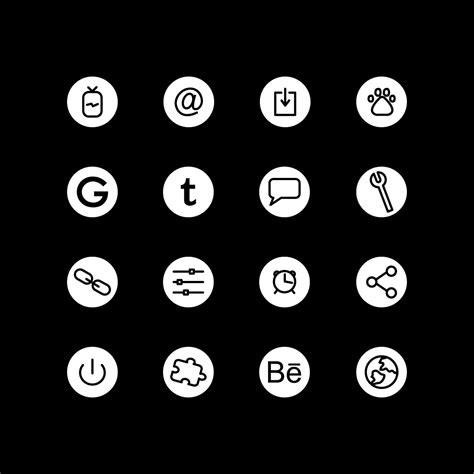 16 Black And White App Icons Masterbundles