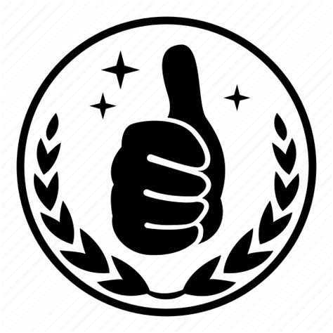 Award Awesome Excellent Great Praise Stamp Thumbs Up Icon