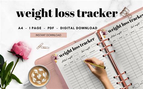 2021 Weight Loss Tracker Weight Journal Weightloss Log Etsy