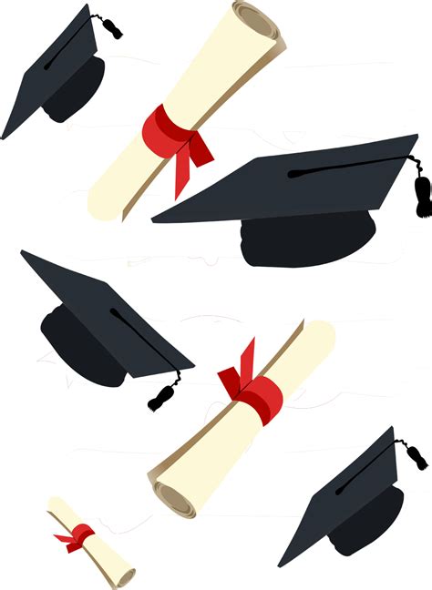 7th Graduation Day Toga Cap And Diploma Clipart Large Size Png