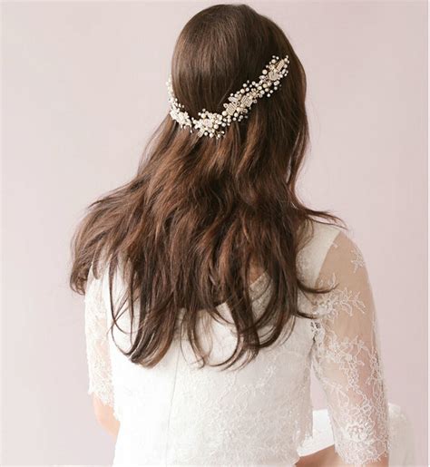 Buy Wholesale Luxury Beaded Crystal Hair Vine Flower Pearl Hairwear