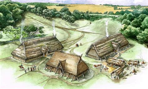 Reconstructions Historical Illustration Medieval Port City Anglo Saxon