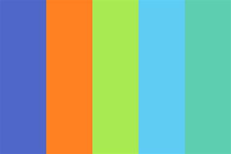 Blue Green Orange Color Palette