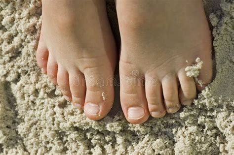 Kids Feet In Sandy Beach Fun Stock Photo Image Of Sand Play 2207474