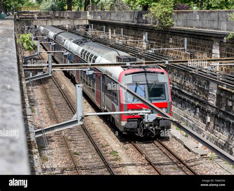 Subway Train Paris France Stock Photo Alamy