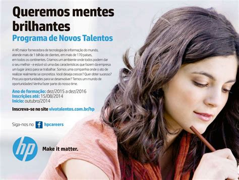 Programa De Novos Talentos Hp Mackenzie Estágios Engenharia