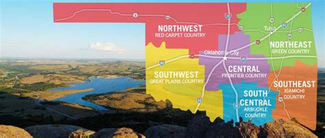 Oklahoma Map By Regions Travel And Tourism Region Tourism