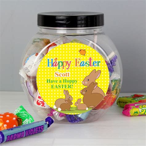 Personalised Easter Bunny Sweet Jar Love My Ts