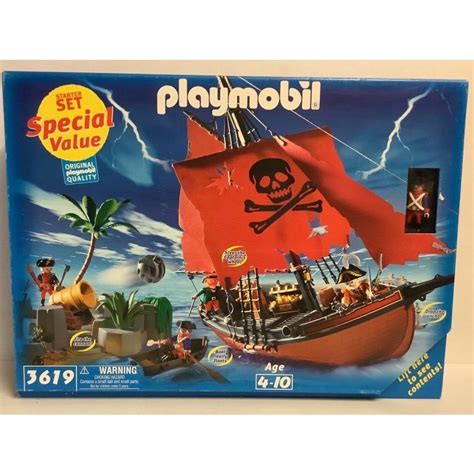全新絕版 摩比 Playmobil 3619 海盜船 船會浮水 收藏自玩必買之一 非lego變形金剛神鬼奇航 蝦皮購物