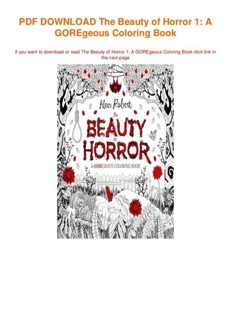The Beauty Of Horror 1 A Goregeous Coloring Book Fullonline