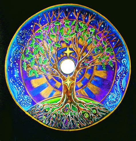 Full Moon Winter Solstice Mandala Drawing By Caterina Martinico