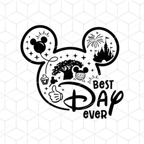 Disney SVG Best Day Ever SVG Mickey Disneyland Epcot Cricut | Etsy