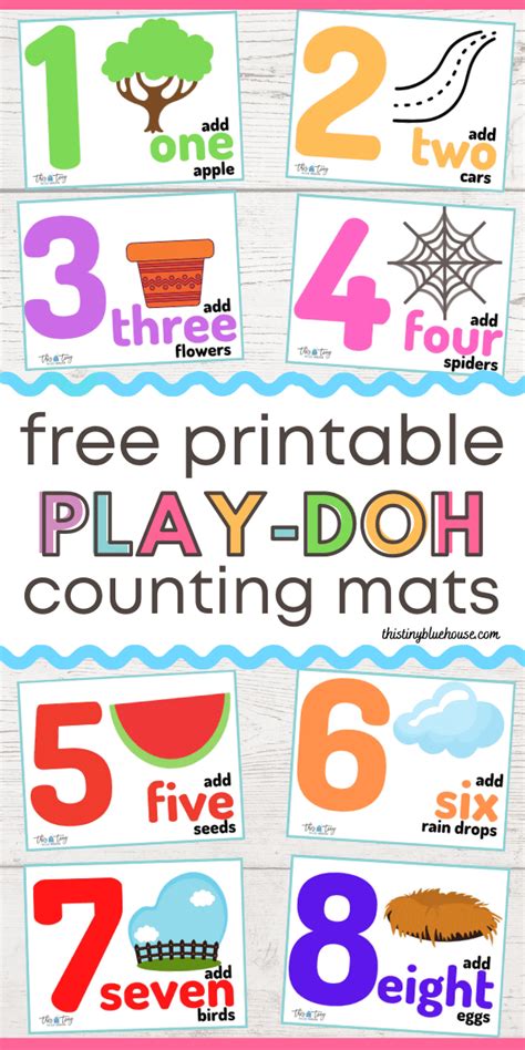 10 Free Printable Play Doh Counting Mats For Kids This Tiny Blue House