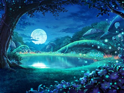 Pretty Night Anime Wallpapers Wallpaper Cave