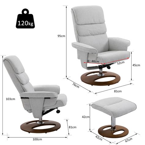Just as important as a sofa, the right chair can make a living room all its own. HOMCOM Recliner Chair Ottoman Set 360° Swivel Sofa Wood ...
