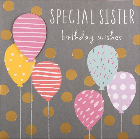 Birthday Card For Sister From Hallmark Contemporary Balloon Design