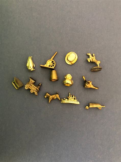 Metal Monopoly Pieces Monopoly Game Tokens Gold Monopoly Etsy