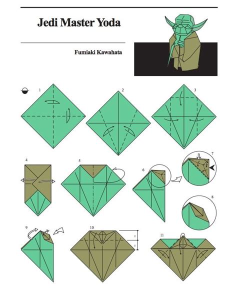 Easy Origami Yoda Instructions Origami Facile Yoda Paper Craft