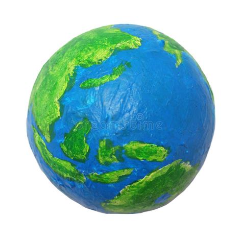 Painted Planet Earth Globe Cut Out Isolated Stock Image Image Of