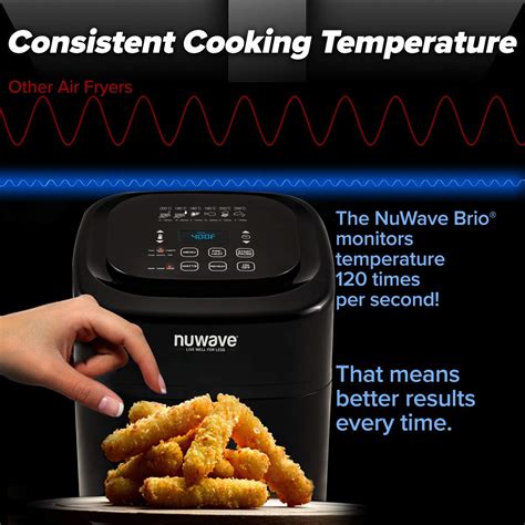 Mua Nuwave Brio 6 Quart Air Fryer With App Recipes Black Includes
