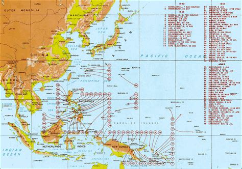 Map Of Pacific Islands Ww2