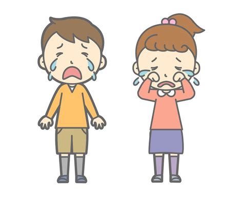 Crying Boy And Girl Openclipart