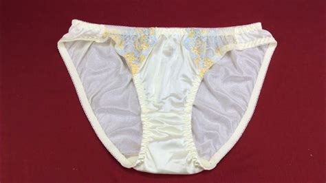 Yellow Nylon Panties Panty Womens Underwear Bikini Sexy With Lace Japanese Style Size M กางเ