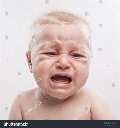 Portrait Of A Cute Newborn Baby Crying Stock Photo 313935290 Shutterstock