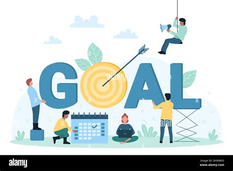 Business goals progress, achievement and success challenge vector