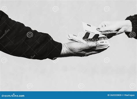 Hand Giving Money Like Bribe Or Tips Or Salary Isolated Hard Worked