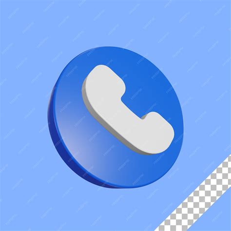 Premium Psd 3d Blue Modern Call Icon With Transparent Background