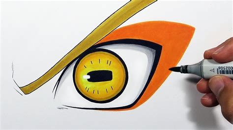 How To Draw Narutos Sage Mode Eye Step By Step Tutorial Youtube