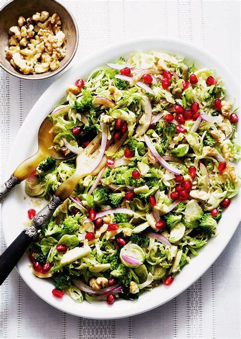 It's accompanied with mixed grains, mint and rocket. Broccoli Brussels Sprout Salad with Honey Dijon ...